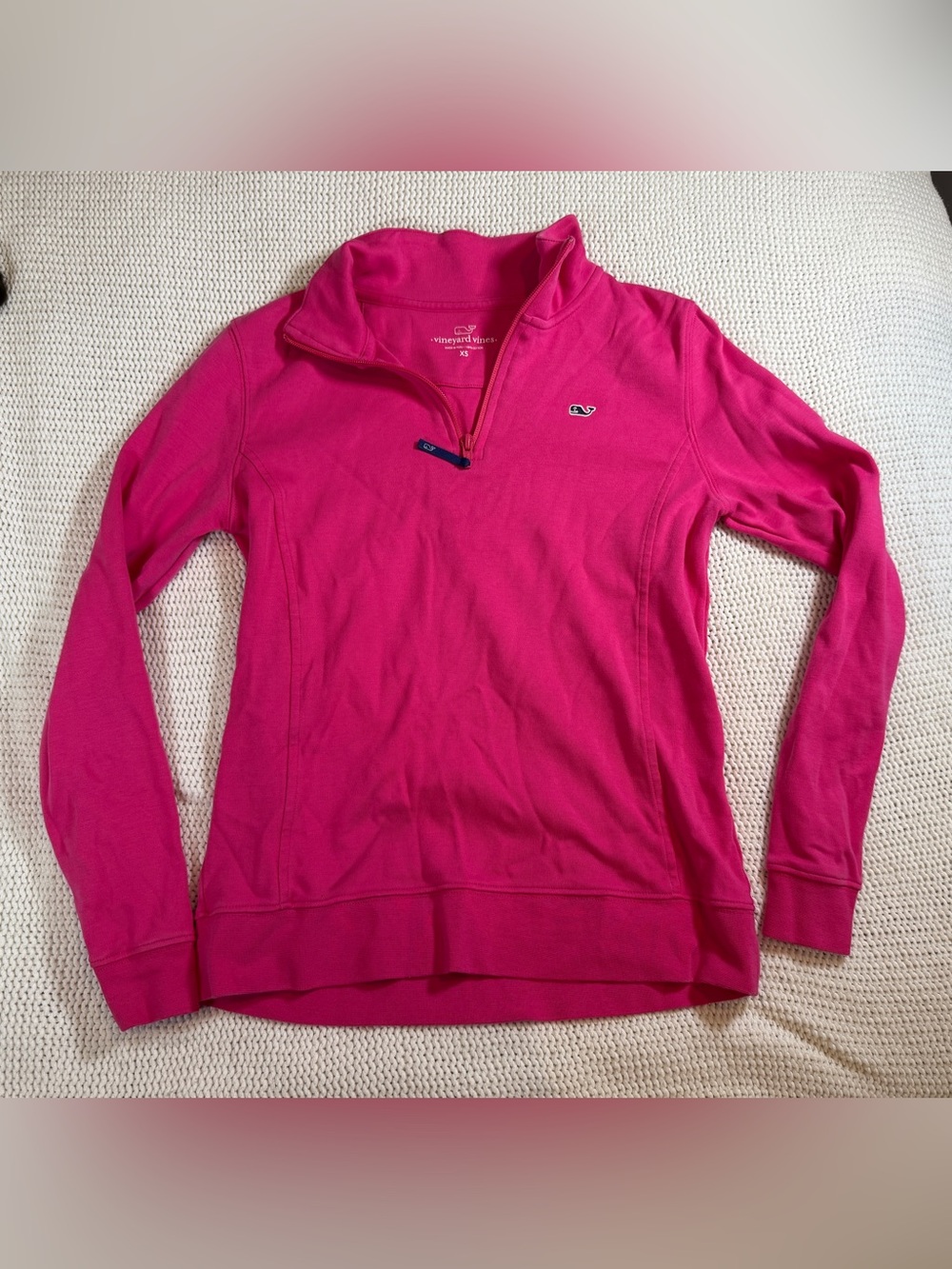 Vineyard Vines Women’s 1/4-Zip Pullover – XS – Bright Pink